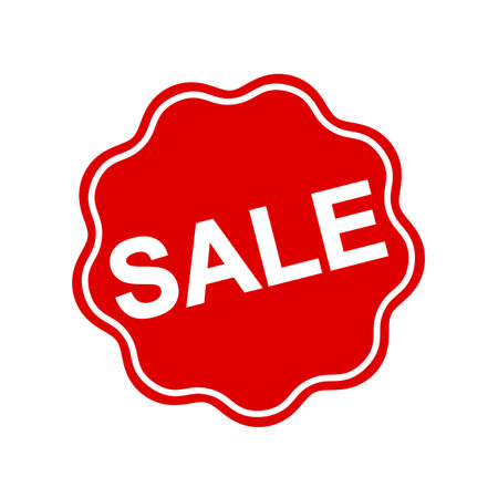 Sale icon with red arrow. Shop icon, buy symbol. Shopping sign - stock vectorのイラスト素材