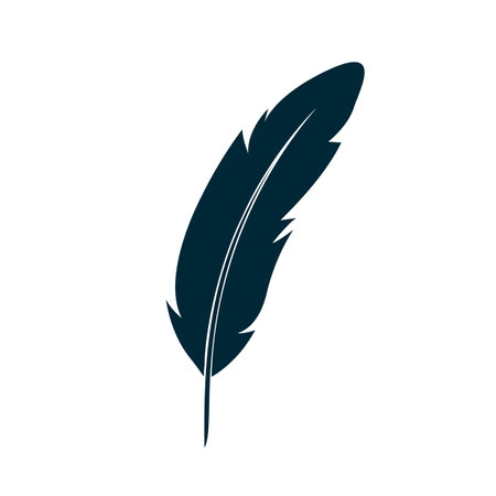 Feather icon illustration - stock vectorのイラスト素材