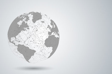 Global tech concept, Network connection - vectorのイラスト素材
