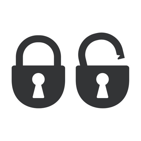 Lock two icons: closed and open - for stockのイラスト素材