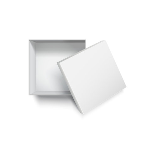 Open box object, delivery, shopping sign - stock vectorのイラスト素材