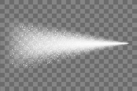 Water spray mist of atomizer or smoke, paint dust particles. Modern spray effect on transparent background - stock vectorのイラスト素材