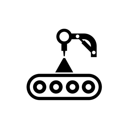 Robotic arm. Industrial robot, robotic industry and technology, machine concept, robot manipulator, industry 4.0 - for stockのイラスト素材