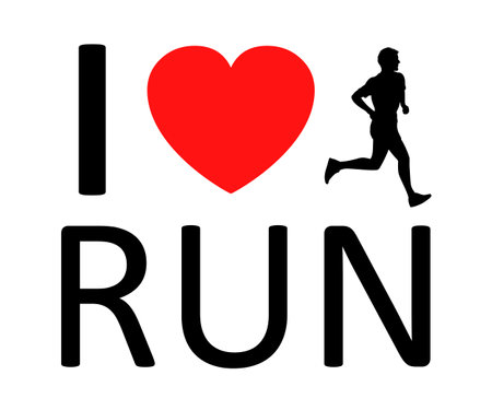 I Like Run logo - stock vectorのイラスト素材