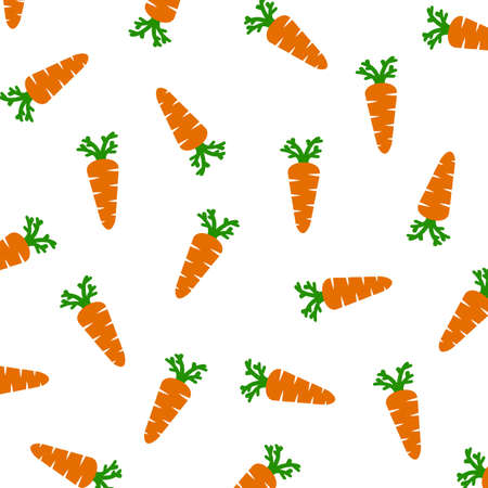 Seamless pattern with carrot. Fashion design. Food print for tablecloth, curtain or dishcloth....