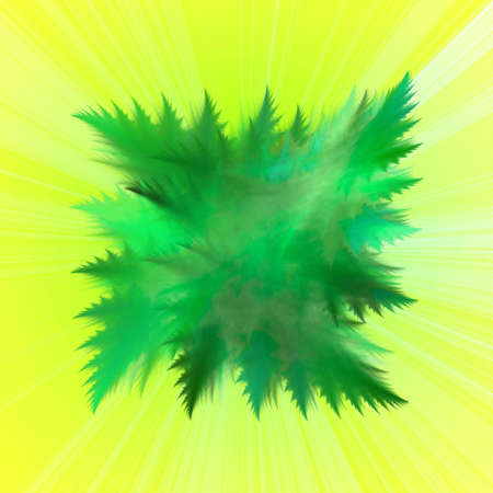 abstract square background with green leaves themeの写真素材