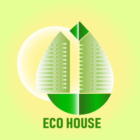 Eco house. Logo. Ecology of life.のイラスト素材