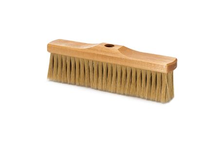 Broom isolated on white background. Cleaning equipment for housework and domestic lifeの写真素材