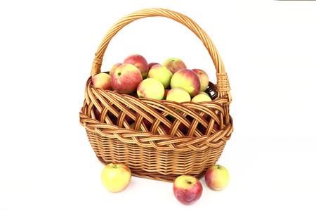 The apples in the basketの写真素材