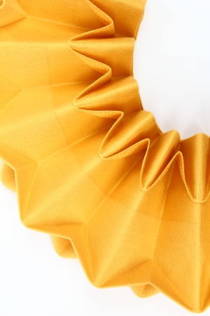 Folded napkin on the white backgroundの写真素材