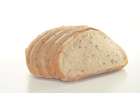 sliced bread isolated on white