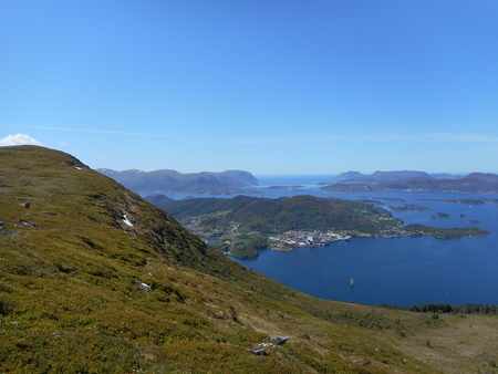 Pictures of the island of Hareidlandet West Norwayの写真素材