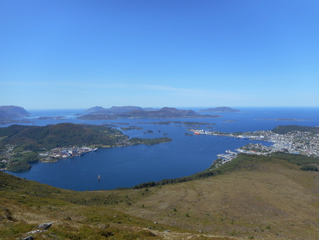 Pictures of the island of Hareidlandet West Norwayの写真素材