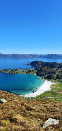 Panoramic view of the coast of the island.