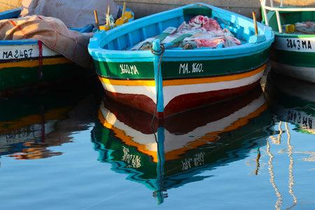 Fishing boats in the harbor.の写真素材