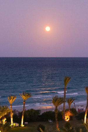 Sunset at the beach .の写真素材