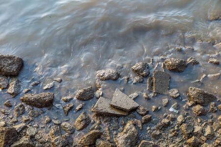 Sea water scour rock, abstract background