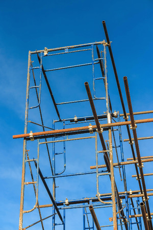 scaffold in the construction siteの写真素材