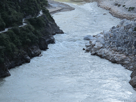 Tiger leaping gorge, Yangtze river, world's deepest gorge, Yunnan, China.
