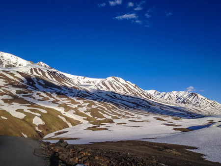 Manali - Sarchu camp - Leh, Ladakh highway road in Indiaの写真素材