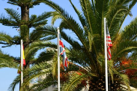 Three flags on the mast