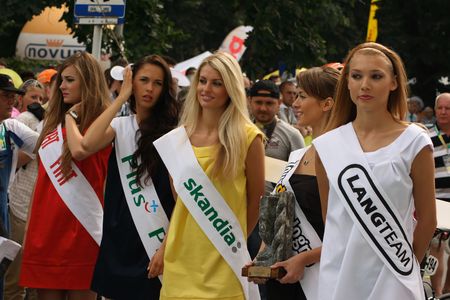 66 Tour de Pologne, 5/08/2009, Naleczow, Polandのeditorial素材