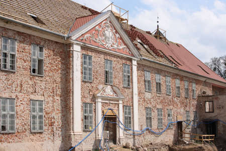 Construction site and renovating of classic buildingの写真素材