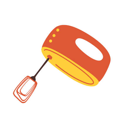 Mixer icon. Household equipment. Kitchen Mixer, Making Mixer, Electric Food Mixer, Food Processor, Kitchen Gadget. Cartoon flat vector illustration Background.のイラスト素材