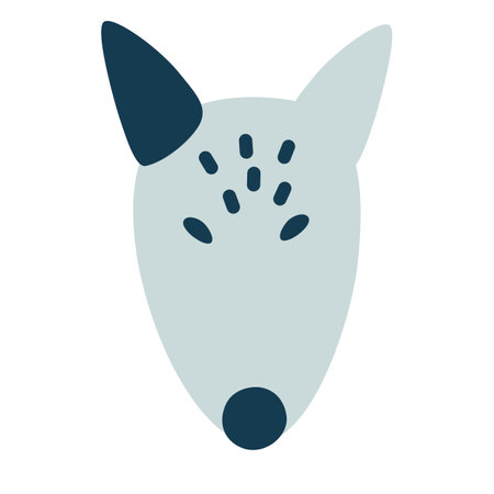 Bull terrier face. Design cartoon vector illustration.のイラスト素材