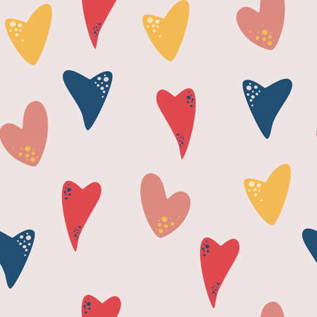 Hearts seamless pattern. Beautiful background for lovers. Perfect for Valentine's day, decor,...