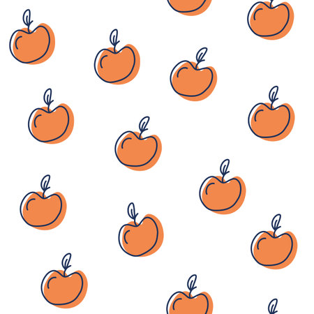 Apples seamless pattern. Fruits background. Sweet food. Perfect for fabric, print, textile, wrapper....