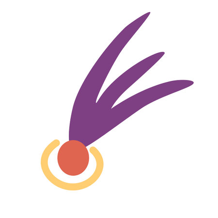 shooting star. Comet tail or star trail. Meteorite, space. Vector Hand draw illustration isolated on the white background.のイラスト素材