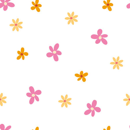 Floral seamless pattern. creative blooming texture. Wildflower background. Great for fabric,...