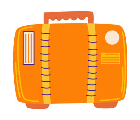 Suitcase. Luggage bags, suitcases, luggage, travel bags. vacation. Vector cartoon illustration isolated on white backgroundのイラスト素材