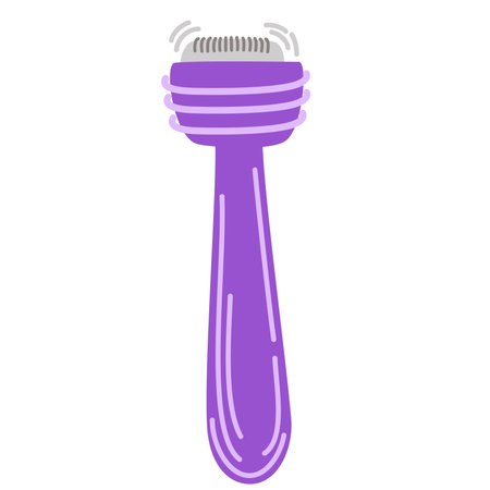 Razor for hair. Self-care, skin care and health. Hygiene and beauty everyday procedure. Razor icon. Vector Cartoon illustration with safe hair shaving bladeのイラスト素材