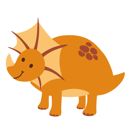 cute dragon. Cartoon Dinosaur. Vector hand draw illustration monster from medieval mythology, fantasy isolated on white backgroundのイラスト素材