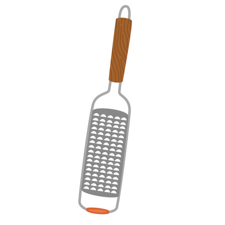 Cheese Grater. Kitchen hand grater for cheese. Vector illustration cartoon flat icon isolated on white.のイラスト素材