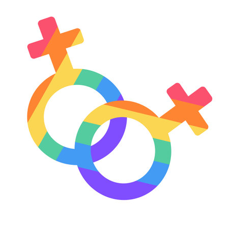 LGBT gender symbol isolated on white background. LGBTQ. Symbol of the LGBT pride community. Rainbow. Vector hand draw illustrationのイラスト素材