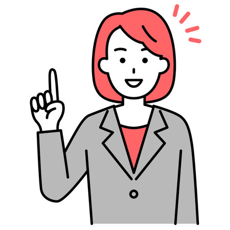 Woman in a suit sparks an ideaのイラスト素材
