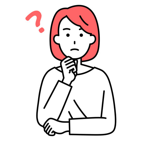 Casual woman thinkingのイラスト素材