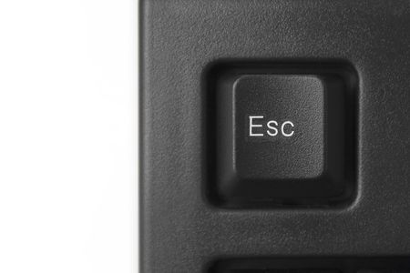 Closeup of esc keyの写真素材