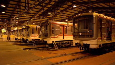 trains on rail