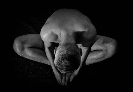 man from aboveの写真素材