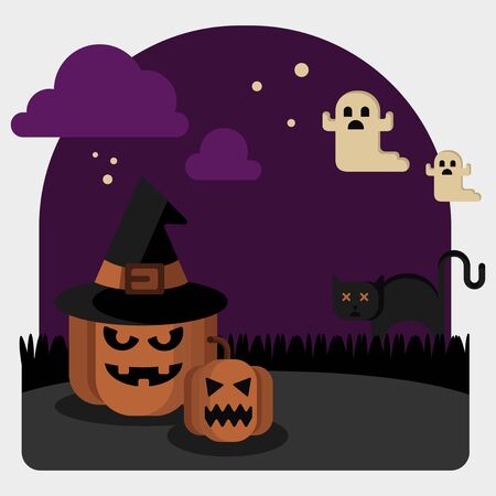 Halloween illustration vectorのイラスト素材