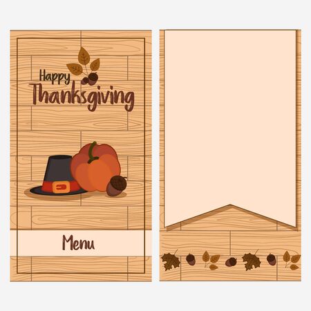 Menu template for the thanksgivingのイラスト素材