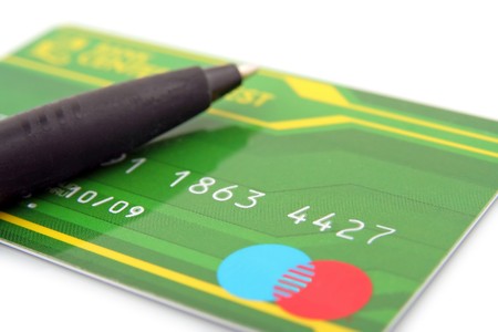 pen and creditcardの写真素材