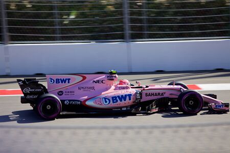 Esteban Ocon of Sahara Force India. Formula One. Sochi Russia.のeditorial素材