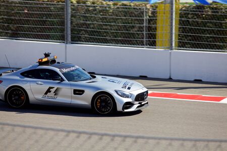 The Safety car. Formula One. Sochi Russiaのeditorial素材