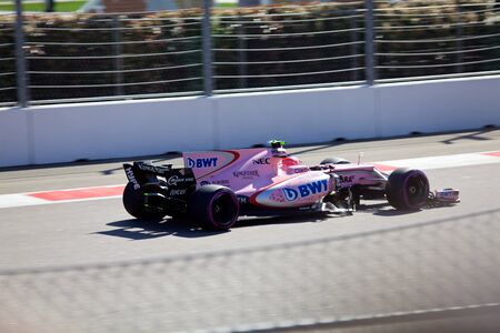 Esteban Ocon of Sahara Force India. Formula One. Sochi Russia.のeditorial素材