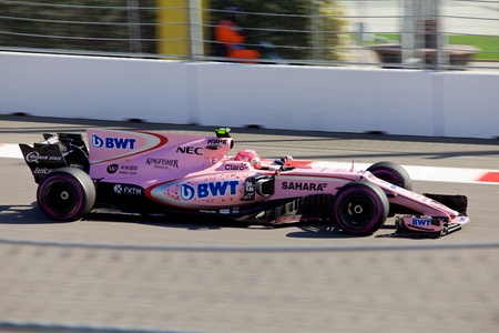Esteban Ocon of Sahara Force India. Formula One. Sochi Russia.のeditorial素材